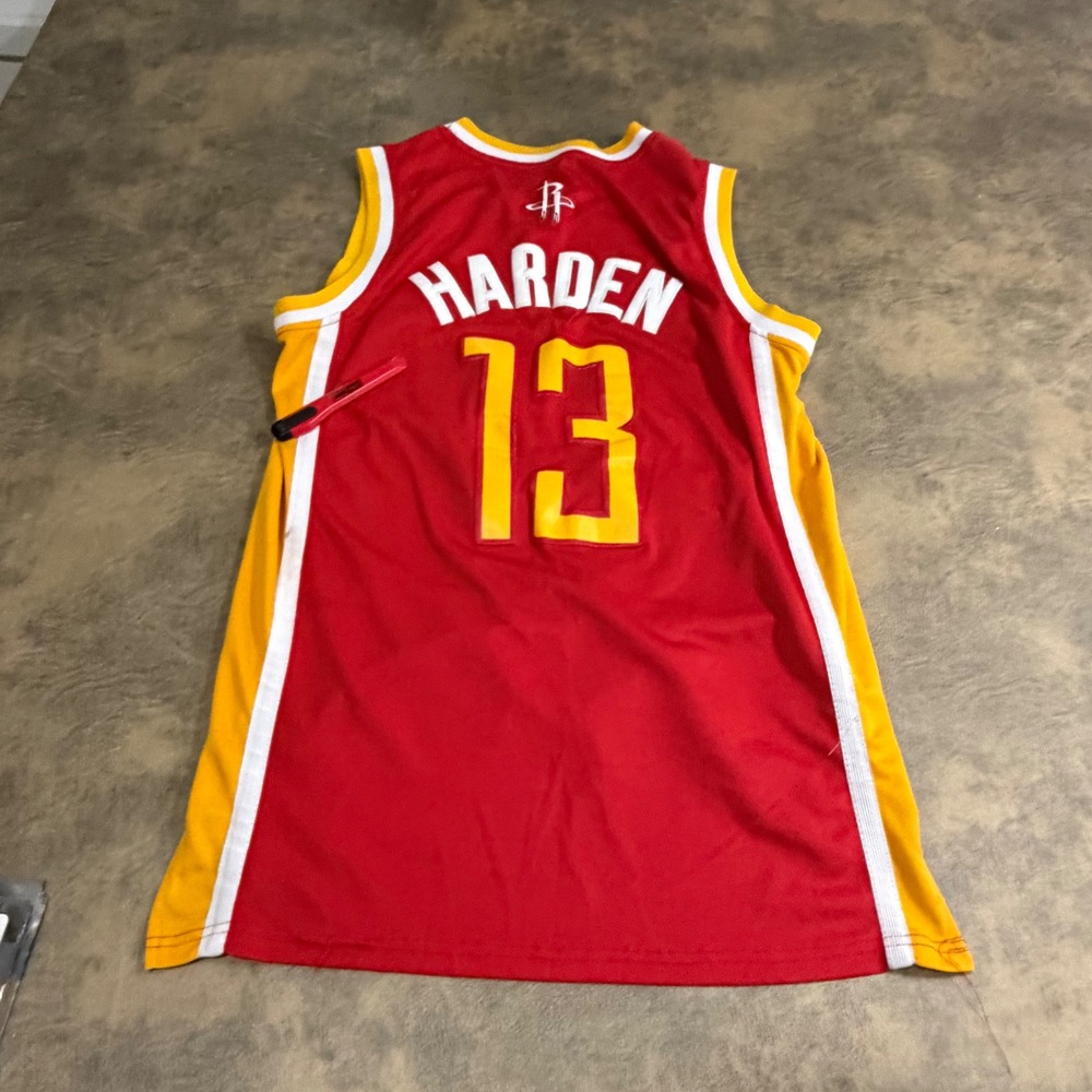 Adidas Basketball Jersey Mens M +2L Red James Harden 13 Houston Rockets Swingman